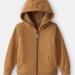 Toddler Boy Long-Sleeve Hooded Zip-Up Jacket - Brown