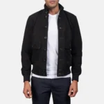 Eaton Brown Suede Bomber Jacket - Image 2