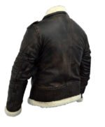 Kid's Fallout 4 Bomber Armor Genuine Leather Distressed Brown Jacket - Image 5