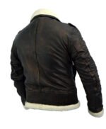 Kid's Fallout 4 Bomber Armor Genuine Leather Distressed Brown Jacket - Image 7