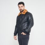 Wayfare Leather Aviator Bomber Jacket - Image 5