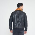 Wayfare Leather Aviator Bomber Jacket - Image 2