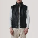 Zane Waxed Brown Leather Vest - Image 2