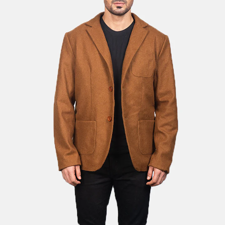 Borges Khaki Wool Blazer - Image 1