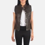 Rayne Moto Black Leather Vest