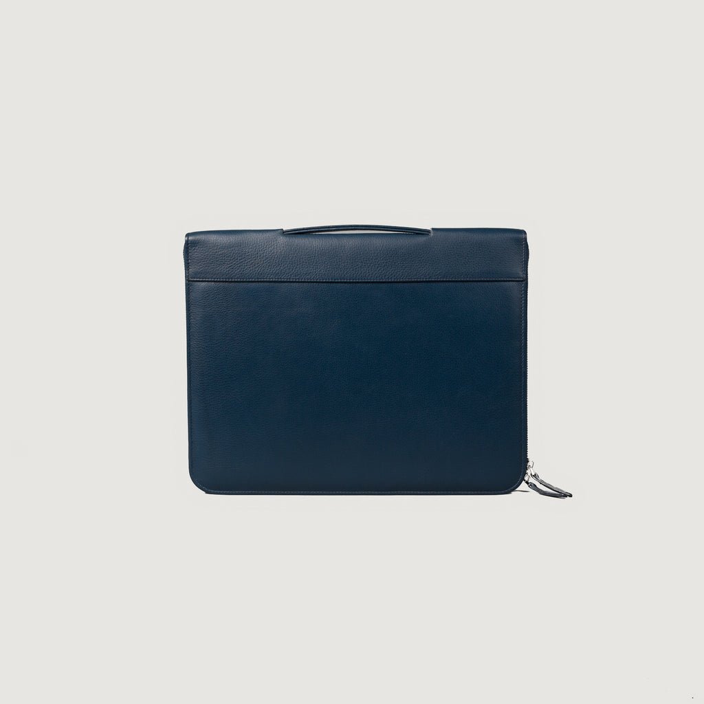 02-_The_Eclectic_Navy_Leather_Folio_Organiser_front-2-1666636610752_1024x1024.jpg The Eclectic Midnight Blue Leather Folio Organizer - Image 1
