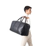 The Darrio Black Leather Duffle Bag - Image 5