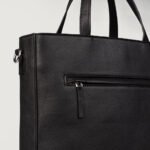 The Poet Black Leather Tote Bag - Image 6