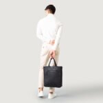 The Poet Black Leather Tote Bag - Image 9