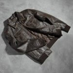 Aaron Brown Leather Bomber Jacket - Image 7