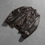 Aaron Brown Leather Bomber Jacket - Image 8