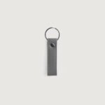Adkins Grey Leather Keychain