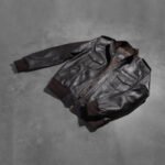 Agent Shadow Brown Leather Bomber Jacket - Image 8