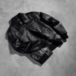 Air Rolf Black Leather Bomber Jacket - Image 8