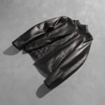 Alex Black Leather Biker Jacket - Image 7