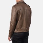 Allaric Alley Mocha Leather Biker Jacket - Image 5