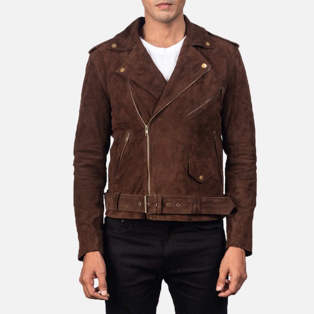 Allaric Alley Mocha Suede Biker Jacket - Image 2