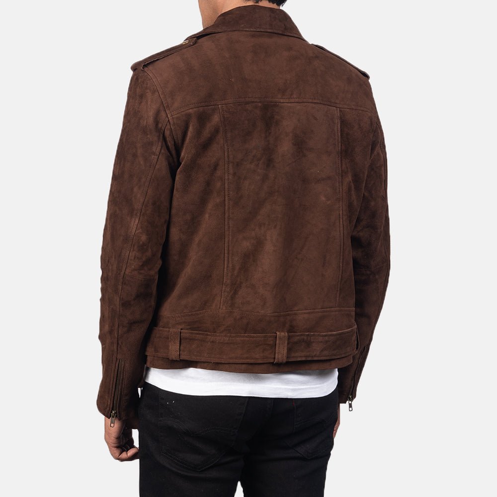 Allaric Alley Mocha Suede Biker Jacket - Image 5