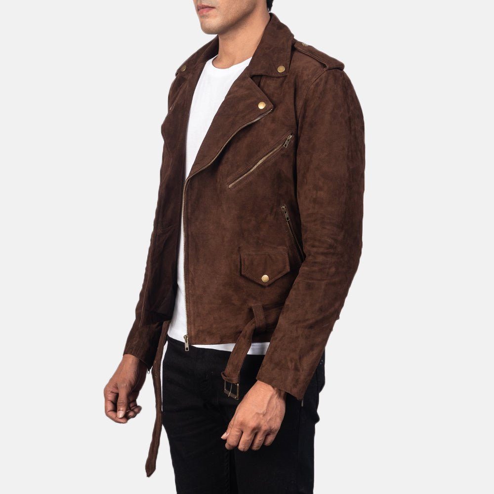 Allaric Alley Mocha Suede Biker Jacket - Image 3