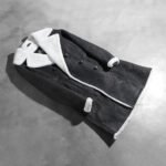 Amie Black Double Breasted Shearling Coat - Image 8