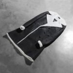 Amie Black Double Breasted Shearling Coat - Image 7