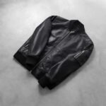 Bomia Ma-1 Black Leather Bomber Jacket - Image 7