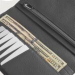 Cameron Grey Leather Long Wallet - Image 6