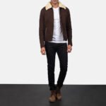 Coffner Brown Shearling Fur Jacket - Image 3