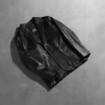 Daron Black Leather Blazer - Image 7