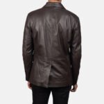 Daron Brown Leather Blazer - Image 5