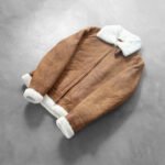 Francis B-3 Distressed Brown Leather Bomber Jacket - Image 7
