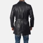 Jordan Black Leather Coat - Image 5