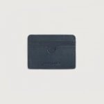 Karl Blue Leather Card Holder