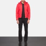 Alps Quilted Red Hooded Windbreaker Jacket - Image 3