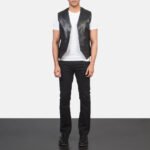 Auden Black Leather Vest - Image 3