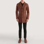 Classmith Brown Leather Coat - Image 3