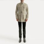 Dolf Off-White Suede Jacket - Image 3