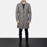 Petrillo Grey Wool Single Breasted Coat - Image 3