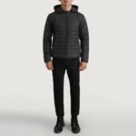 Tyler Black Hooded Puffer Jacket - Image 3