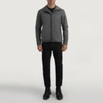 Wesley Grey Hooded Windbreaker Jacket - Image 3