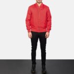 Zack Red Bomber Jacket - Image 3