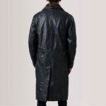 Cai Black Leather Shearling Coat - Image 4