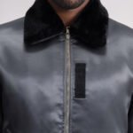 Clyde B-15 Grey Bomber Jacket - Image 6