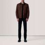 Colberto Brown Waxed Canvas Trucker Jacket - Image 2