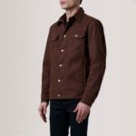 Colberto Brown Waxed Canvas Trucker Jacket - Image 3