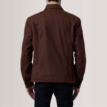 Colberto Brown Waxed Canvas Trucker Jacket - Image 4