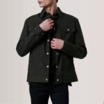 Colberto Olive Waxed Canvas Trucker Jacket - Image 5