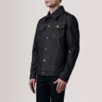 Conard Faded Black Denim Trucker Jacket - Image 3