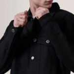 Eddie Black Oversized Denim Trucker Jacket - Image 6