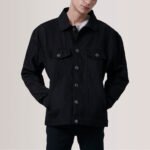 Eddie Black Oversized Denim Trucker Jacket - Image 5